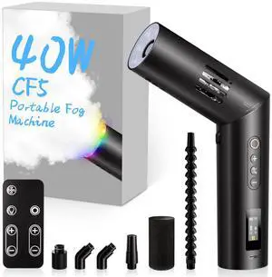 Portable Fog Machine 40W with Remote Control, CF5 Mini Handheld Smoke Machine for Photography, Small Fogger Haze Maker for Indoor Outdoor Halloween Party Cosplay, Rechargeable Fog Machine Portable Fog Machine 40W with Remote Control, CF5 Mini Handheld Smoke Machine for Photography, Small Fogger Haze Maker for Indoor Outdoor Halloween Party Cosplay, Rechargeable Fog Machine