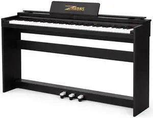 Digital Piano 88 Key Full-Size Weighted Keyboard, Wooden Classic Upright Electric Piano with Headphone Jack, Piano Stand, 3 Pedal, Suitable for Beginner, Professional Digital Piano 88 Key Full-Size Weighted Keyboard, Wooden Classic Upright Electric Piano with Headphone Jack, Piano Stand, 3 Pedal, Suitable for Beginner, Professional
