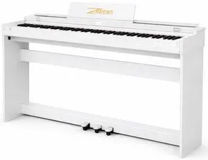 Digital Piano 88 Key Full-Size Weighted Keyboard, Wooden Classic Upright Electric Piano with Headphone Jack, Piano Stand, 3 Pedal, Suitable for Beginner, Professional Digital Piano 88 Key Full-Size Weighted Keyboard, Wooden Classic Upright Electric Piano with Headphone Jack, Piano Stand, 3 Pedal, Suitable for Beginner, Professional