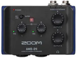AMS-24 USB Audio Interface for Musicians & Podcasters with 2 Inputs, 4 Outputs, Loopback, Direct Monitoring & Bus Power for PC, Mac, iOS & Android AMS-24 USB Audio Interface for Musicians & Podcasters with 2 Inputs, 4 Outputs, Loopback, Direct Monitoring & Bus Power for PC, Mac, iOS & Android