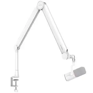 Mic Arm White Premium Boom Arm 360° Rotatable Microphone Arm Stand with Desk Mount Fully Adjustable Sturdy and Universal VALIANT WHITE Model Mic Arm White Premium Boom Arm 360° Rotatable Microphone Arm Stand with Desk Mount Fully Adjustable Sturdy and Universal VALIANT WHITE Model