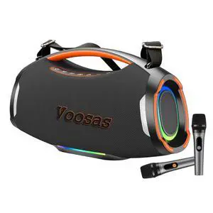 Portable Bluetooth Speaker with 2 Wireless Mics, 250W Peak Booming Bass, IP55 Waterproof Dustproof, TWS Pairing, RGB Lights, 6.5H Continuous Use / 20H Music, Outdoor Party Speaker, Ideal Gifts Portable Bluetooth Speaker with 2 Wireless Mics, 250W Peak Booming Bass, IP55 Waterproof Dustproof, TWS Pairing, RGB Lights, 6.5H Continuous Use / 20H Music, Outdoor Party Speaker, Ideal Gifts