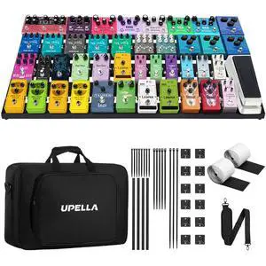 32INCH Guitar Pedal Board Aluminum Guitar Effect Pedal Board 32'' x 16.14'' Guitar Effects Pedalboard Accessories with Hook Loop Carry Bag 32INCH Guitar Pedal Board Aluminum Guitar Effect Pedal Board 32'' x 16.14'' Guitar Effects Pedalboard Accessories with Hook Loop Carry Bag