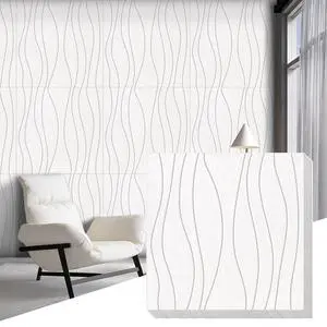 Water Waves Acoustical Wall Panels, Decorative Sound Absorbing Wall Panels | 23.6 x 23.6 Inch 6 Pack Art Acoustic Panels, Sound Absorbing Wall Art, for Echo Reduction in Home Office & Apartment Water Waves Acoustical Wall Panels, Decorative Sound Absorbing Wall Panels | 23.6 x 23.6 Inch 6 Pack Art Acoustic Panels, Sound Absorbing Wall Art, for Echo Reduction in Home Office & Apartment