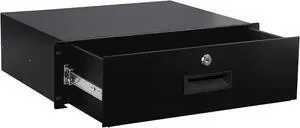 3U Rack Mount Drawer Server Cabinet Case for 19 Inch AV/Network/DJ Equipment Lockable Deep Drawer with Key 3U Rack Mount Drawer Server Cabinet Case for 19 Inch AV/Network/DJ Equipment Lockable Deep Drawer with Key