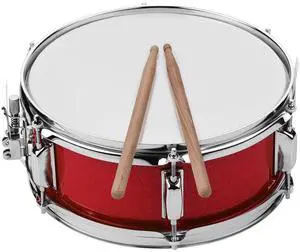 12 Inch Snare Drum Set with Sticks Strap & Key Red | 12 poplar snare drum, lightweight. Includes sticks, shoulder strap & tuning key.Red. Ideal for students & school band 12 Inch Snare Drum Set with Sticks Strap & Key Red | 12 poplar snare drum, lightweight. Includes sticks, shoulder strap & tuning key.Red. Ideal for students & school band