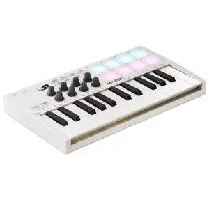 25-Key Wireless Bluetooth MIDI Keyboard Controller with 8 Assignable Knobs, USB-C Rechargeable, Arpeggiator & Chord Modes for Mac/PC/iOS/Android White 25-Key Wireless Bluetooth MIDI Keyboard Controller with 8 Assignable Knobs, USB-C Rechargeable, Arpeggiator & Chord Modes for Mac/PC/iOS/Android White