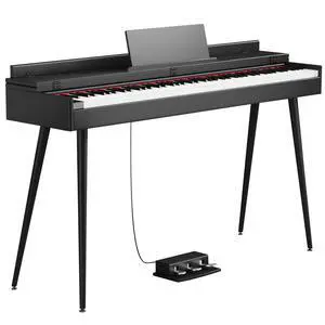 88 Key Digital Piano, Hammer-Action Full Size Weighted Keyboard, Transforms Between Desk Cover Electric Piano and Vanity, Piano Keyboard with Stand, 25Wx2 Speakers, Three Pedal 88 Key Digital Piano, Hammer-Action Full Size Weighted Keyboard, Transforms Between Desk Cover Electric Piano and Vanity, Piano Keyboard with Stand, 25Wx2 Speakers, Three Pedal