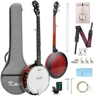 Banjo 5 String Banjos,Full Size 38 Inch Open or Closed Back | with Resonator, Bridge, Strings Pack, Finger Picks, Strap, Case, Tuner Accessories Set Gift Choice for Adults Beginner Banjo 5 String Banjos,Full Size 38 Inch Open or Closed Back | with Resonator, Bridge, Strings Pack, Finger Picks, Strap, Case, Tuner Accessories Set Gift Choice for Adults Beginner