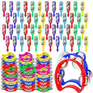 72 Pcs Mini Tambourines Hand Bells Bulk, 36 Colorful Plastic Tambourines 36 Cymbals Noise Maker for Music Class, Sunday School, Early Learning, Party, Preschool, Gift, Fun Instrument(Round) 72 Pcs Mini Tambourines Hand Bells Bulk, 36 Colorful Plastic Tambourines 36 Cymbals Noise Maker for Music Class, Sunday School, Early Learning, Party, Preschool, Gift, Fun Instrument(Round)