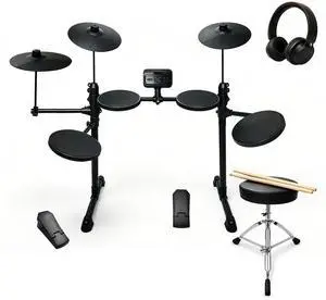 Electric Drum Kit for Beginner Home Practice with 10" Cymbals, USB MIDI, 7 Drum Kits, 70 Sounds,Throne, Headphones, Sticks,foldable drum set gift Electric Drum Kit for Beginner Home Practice with 10" Cymbals, USB MIDI, 7 Drum Kits, 70 Sounds,Throne, Headphones, Sticks,foldable drum set gift
