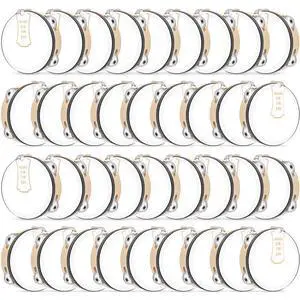 36 Set 6 Inch Tambourines Bulk for Adults Christmas Bulk Wooden Hand Held Drum with Metal Jingles, Tags, Tambourine Gift Musical Instrument for Church Wedding Party Favor(White Style) 36 Set 6 Inch Tambourines Bulk for Adults Christmas Bulk Wooden Hand Held Drum with Metal Jingles, Tags, Tambourine Gift Musical Instrument for Church Wedding Party Favor(White Style)