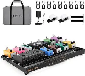 Guitar Pedal Board Portable - Pedal Board Built-in Power Supply Lightweight Aluminum Alloy Guitar Effect Pedalboard with DC Cables USB Output Carry Bag and Power Adapter 19" x 12" 4.6lbs Guitar Pedal Board Portable - Pedal Board Built-in Power Supply Lightweight Aluminum Alloy Guitar Effect Pedalboard with DC Cables USB Output Carry Bag and Power Adapter 19" x 12" 4.6lbs