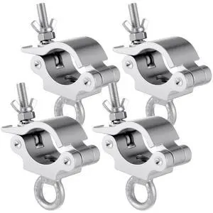 4 Pcs Heavy Duty 2 Inch Truss Clamp with Eye Bolt for 48-51mm Truss Tube/Pipe, Aluminum Stage Light Clamps for LED Video Wall and Lighting Mounting 4 Pcs Heavy Duty 2 Inch Truss Clamp with Eye Bolt for 48-51mm Truss Tube/Pipe, Aluminum Stage Light Clamps for LED Video Wall and Lighting Mounting