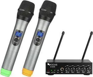 UHF Dual Channel Wireless Handheld Microphone, Easy-to-use Karaoke Wireless Microphone System-K036 UHF Dual Channel Wireless Handheld Microphone, Easy-to-use Karaoke Wireless Microphone System-K036
