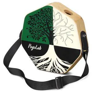 Three-tone Cajon, Portable Travel Drum Box with Adjustable Strap, Unique Appearance, Easy to Carry, for Home and Outdoor, Beautiful Percussion Instrument Gift (Green & White) Three-tone Cajon, Portable Travel Drum Box with Adjustable Strap, Unique Appearance, Easy to Carry, for Home and Outdoor, Beautiful Percussion Instrument Gift (Green & White)
