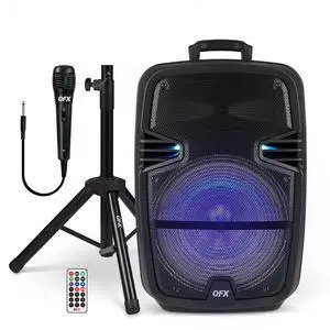PBX-616SM 15" Bluetooth Rechargeable Speaker with LED Lights, Mic and Stand, Black | Portable, 15" Woofer, 1.5" Tweeter, TWS, Microphone/AUX/USB Inputs, LED Party Lights PBX-616SM 15" Bluetooth Rechargeable Speaker with LED Lights, Mic and Stand, Black | Portable, 15" Woofer, 1.5" Tweeter, TWS, Microphone/AUX/USB Inputs, LED Party Lights