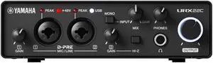2-in/2-out USB-C Audio/MIDI Interface with 32-bit/192kHz Support, 2 combo Inputs, DSP-Powered Mixing/Effects, Steinberg Software Suite, Black URX22C 2-in/2-out USB-C Audio/MIDI Interface with 32-bit/192kHz Support, 2 combo Inputs, DSP-Powered Mixing/Effects, Steinberg Software Suite, Black URX22C