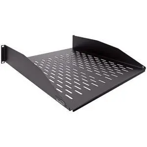2U 19-Inch Universal Vented Rack Mount Cantilever Fixed Server Cabinet Shelf 18-Inches Deep Black 2U 19-Inch Universal Vented Rack Mount Cantilever Fixed Server Cabinet Shelf 18-Inches Deep Black