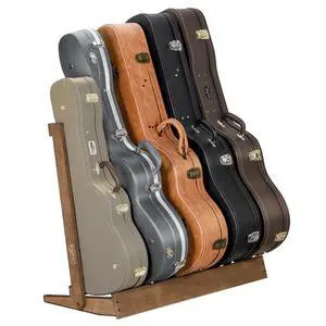 Wood Guitar Case Rack, Holds 5 Cases, 18mm Thick Plank | Fits hard shell & gig cases, Heavy-duty upright support, Prevents tipping & sliding, Quick home studio setup Wood Guitar Case Rack, Holds 5 Cases, 18mm Thick Plank | Fits hard shell & gig cases, Heavy-duty upright support, Prevents tipping & sliding, Quick home studio setup