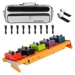 ComboFX Pedal Board with Built-in 10000mAh Battery and Power Supply, Works Without External Power, 18 x 5.8" Aluminum Pedal Board 2.2LB with Cables, Carry Bag and Hook Loop Strips ComboFX Pedal Board with Built-in 10000mAh Battery and Power Supply, Works Without External Power, 18 x 5.8" Aluminum Pedal Board 2.2LB with Cables, Carry Bag and Hook Loop Strips