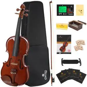 1/2 Size Acoustic Violin, Solid Spruce Maple Body Beginner Kit 1/2 Size Acoustic Violin, Solid Spruce Maple Body Beginner Kit