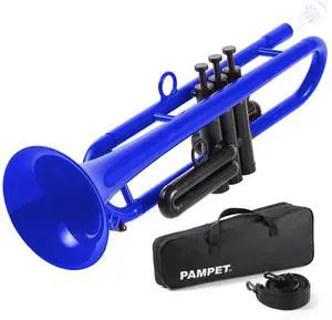 Professional Plastic Bb Trumpet Standard Trumpet Set for Student Beginner With 7C Mouthpiece and 3C Mouthpiece,Bb Trumpet Instrument, Blue Professional Plastic Bb Trumpet Standard Trumpet Set for Student Beginner With 7C Mouthpiece and 3C Mouthpiece,Bb Trumpet Instrument, Blue