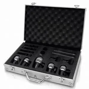 7-Piece Wired Dynamic Kit-Kick Bass, Tom/Snare & Cymbals Microphone Set-for Drums, Vocal, & Other Instrument-Complete with Thread Clip, Inserts, Mics Holder & Case, Black 7-Piece Wired Dynamic Kit-Kick Bass, Tom/Snare & Cymbals Microphone Set-for Drums, Vocal, & Other Instrument-Complete with Thread Clip, Inserts, Mics Holder & Case, Black