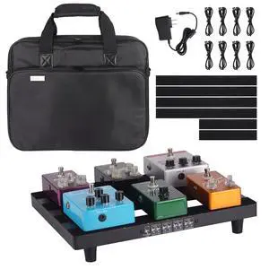 Guitar Pedal Board with Built-in Power Supply 14" x 10.6" Aluminum Pedalboard Guitar Pedal Board with Built-in Power Supply 14" x 10.6" Aluminum Pedalboard