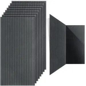 10 Pack 47x24 Inch Acoustic Wall Panels, Large Self Adhesive Sound Absorbing Panels for Home, Bedroom, Gaming Room, Studio Office, High Density Noise Dampening Wall Decor for Echo Reduction, Dark Gray 10 Pack 47x24 Inch Acoustic Wall Panels, Large Self Adhesive Sound Absorbing Panels for Home, Bedroom, Gaming Room, Studio Office, High Density Noise Dampening Wall Decor for Echo Reduction, Dark Gray