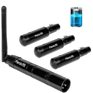 Wireless DMX512 Transmitter Receiver Rechargeable DMX Wireless 1 Transmitter & 3 Receivers Built-in Battery Long Transmission Range Wireless DMX Light Controller for LED Stage Disco Lighting Wireless DMX512 Transmitter Receiver Rechargeable DMX Wireless 1 Transmitter & 3 Receivers Built-in Battery Long Transmission Range Wireless DMX Light Controller for LED Stage Disco Lighting