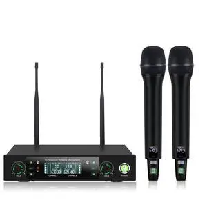 Wireless Microphone System, Dual Metal Cordless Mic Set for Karaoke Singing, Church, DJ, Party, Wedding, 500ft Long Range, Auto Scan, Anti-Interference, Handheld Dynamic Microphones Wireless Microphone System, Dual Metal Cordless Mic Set for Karaoke Singing, Church, DJ, Party, Wedding, 500ft Long Range, Auto Scan, Anti-Interference, Handheld Dynamic Microphones
