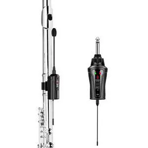 UHF Wireless Flute Microphone System, Wireless Tie-on Microphone for Flute, Suitable for Live Performances, PA Systems, Audio Mixers, and Speakers - DT-5 UHF Wireless Flute Microphone System, Wireless Tie-on Microphone for Flute, Suitable for Live Performances, PA Systems, Audio Mixers, and Speakers - DT-5