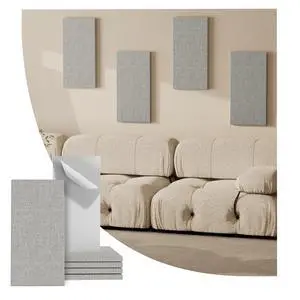 4PCS Acoustic Panels, 24"x12" Fabric Acoustic Panels for Walls, Self-Adhesive Sound Absorbing Panels for Home, Office, Studios (Mist Graphite) 4PCS Acoustic Panels, 24"x12" Fabric Acoustic Panels for Walls, Self-Adhesive Sound Absorbing Panels for Home, Office, Studios (Mist Graphite)