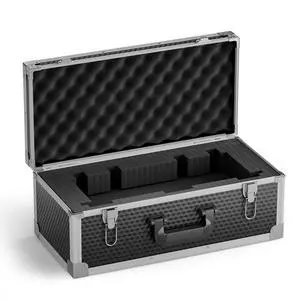 Carrying Case with Customizable Pre-Diced Foam Foam PCSE-XL | Aluminum Alloy Sturdy Build, 3-layer Form, Protective Gear Storage, Wireless Mic Systems, Camera Gear, Equipment Transport Carrying Case with Customizable Pre-Diced Foam Foam PCSE-XL | Aluminum Alloy Sturdy Build, 3-layer Form, Protective Gear Storage, Wireless Mic Systems, Camera Gear, Equipment Transport