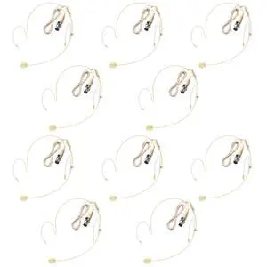 10 Pack Headset Microphone Dual Earset Headworn Over Ear Hanging Condenser Mic Compatible with AKG Samson,Mini XLR Mic 3Pin TA3F Plug,Windscreen,Lightweight for Lectures Performance Theater Podcasts 10 Pack Headset Microphone Dual Earset Headworn Over Ear Hanging Condenser Mic Compatible with AKG Samson,Mini XLR Mic 3Pin TA3F Plug,Windscreen,Lightweight for Lectures Performance Theater Podcasts