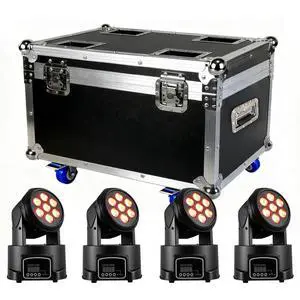 Moving Head Wash Light, 7x10W LED DMX DJ Stage Light | 12 Colors, Sound Activated, 540° Pan & 180° Tilt, Wash Effect Lighting for Weddings, Clubs, Concerts, Bars and Events Moving Head Wash Light, 7x10W LED DMX DJ Stage Light | 12 Colors, Sound Activated, 540° Pan & 180° Tilt, Wash Effect Lighting for Weddings, Clubs, Concerts, Bars and Events