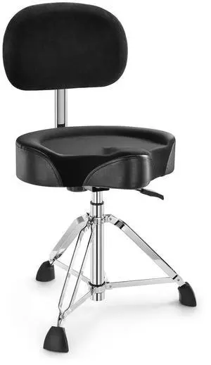 Drum Throne with Backrest, Heavy Duty Hydraulic Drum Stool Height Adjustable Motorcycle Style Drum Seat Saddle Drum Throne for Adults Drummers (Black) Drum Throne with Backrest, Heavy Duty Hydraulic Drum Stool Height Adjustable Motorcycle Style Drum Seat Saddle Drum Throne for Adults Drummers (Black)