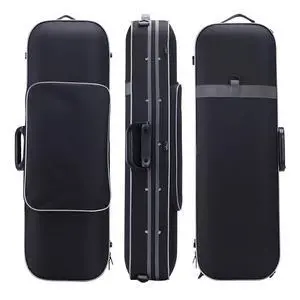 Violin Case 4/4 Full Size Sturdy Oblong Violin Hard Case Super Lightweight Portable Hard-Shell with Carrying Straps Travel Carrying Bag for Beginners, Black Violin Case 4/4 Full Size Sturdy Oblong Violin Hard Case Super Lightweight Portable Hard-Shell with Carrying Straps Travel Carrying Bag for Beginners, Black