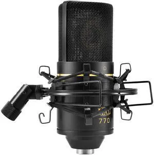 770 Condenser Microphone for Podcasting, Singing, Home Studio Recording, Gaming & Streaming | XLR | Large Diaphragm | Cardiod (Black) 770 Condenser Microphone for Podcasting, Singing, Home Studio Recording, Gaming & Streaming | XLR | Large Diaphragm | Cardiod (Black)
