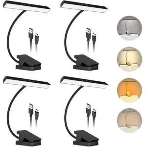 4 Pack Rechargeable Music Stand Lights - Eye Caring 47 LED Clip on Piano Lights, 4 Color & 3 Brightness, USB-C, up to 110 Hrs Runtime, Portable Lamp for Musician, Grand/Upright Piano, Reading 4 Pack Rechargeable Music Stand Lights - Eye Caring 47 LED Clip on Piano Lights, 4 Color & 3 Brightness, USB-C, up to 110 Hrs Runtime, Portable Lamp for Musician, Grand/Upright Piano, Reading