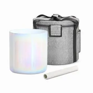 432HZ 7 inch C note Clear White Quartz Handle Crystal Singing Bowl | Sound Meditation,Mindfulness,Relaxation, Includes Case Bags and Rubber Mallets 432HZ 7 inch C note Clear White Quartz Handle Crystal Singing Bowl | Sound Meditation,Mindfulness,Relaxation, Includes Case Bags and Rubber Mallets