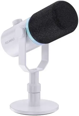 PM1 White XLR USB Metal Podcast Dynamic Microphone with Desktop | PC Computer Gaming Streaming Mic with RGB Light, Studio Vocal Mic for Singing Recording Gifts, Mute Button, Headphones Jack PM1 White XLR USB Metal Podcast Dynamic Microphone with Desktop | PC Computer Gaming Streaming Mic with RGB Light, Studio Vocal Mic for Singing Recording Gifts, Mute Button, Headphones Jack