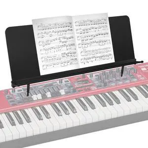 Sheet Music Stand for Nord Keyboards, Compatible with Nord Grand 1/2, Stage 2/3/4 (73/76/88/Compact), Piano 2/3/4/5, Electro 6, C2/C2D, Quiet & Secure Clip-On Design, 27.5 x 10.5 Sheet Music Stand for Nord Keyboards, Compatible with Nord Grand 1/2, Stage 2/3/4 (73/76/88/Compact), Piano 2/3/4/5, Electro 6, C2/C2D, Quiet & Secure Clip-On Design, 27.5 x 10.5