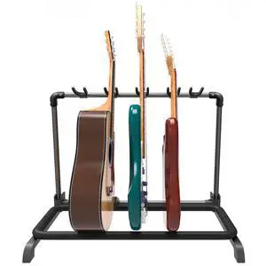 Multi Guitar Rack Stand, Foldable Universal Display Holder for 5 Guitars, Heavy Duty Floor Organizer with Adjustable Hooks for Acoustic, Electric, and Bass, for Home, Stage, and Studio (GGS-07) Multi Guitar Rack Stand, Foldable Universal Display Holder for 5 Guitars, Heavy Duty Floor Organizer with Adjustable Hooks for Acoustic, Electric, and Bass, for Home, Stage, and Studio (GGS-07)