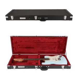 Electric Guitar Standard 39-Inch Hard Case for ST/TL/JAG, V-EG | Portable Hard-Shell Case With Lock, Super Thick Case Fit for Guitar, Soft Velvet Lining Suitable Inner Design Electric Guitar Standard 39-Inch Hard Case for ST/TL/JAG, V-EG | Portable Hard-Shell Case With Lock, Super Thick Case Fit for Guitar, Soft Velvet Lining Suitable Inner Design