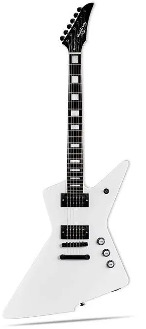 WestCreek Revenge Solid Body Electric Guitar, Heavy Metal Guitar, Right Handed, Heavy Metal Pickups, Rounded End Jumbo Frets, Bone nut, Rosewood Fretboard, Mahogany Body (White) WestCreek Revenge Solid Body Electric Guitar, Heavy Metal Guitar, Right Handed, Heavy Metal Pickups, Rounded End Jumbo Frets, Bone nut, Rosewood Fretboard, Mahogany Body (White)