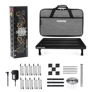 Ghost Fire Guitar Pedal Board Aluminum Alloy 1.76lb Super light Effect Pedalboard 19.8''x11.5'' with Carry Bag,SPL-04 and Power Supply GS10-SV2 Ghost Fire Guitar Pedal Board Aluminum Alloy 1.76lb Super light Effect Pedalboard 19.8''x11.5'' with Carry Bag,SPL-04 and Power Supply GS10-SV2