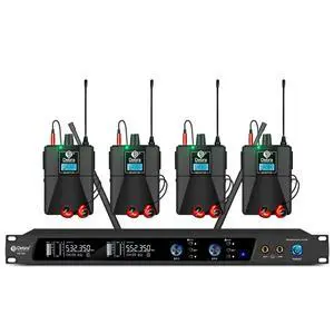Audio PRO Mono ER-202 UHF Dual Channel Wireless in Ear Monitor System with Monitoring Type for Stage, Receiver, Studio, Guitar, Band Performance (Dual Channel, 4 Bodypack) Audio PRO Mono ER-202 UHF Dual Channel Wireless in Ear Monitor System with Monitoring Type for Stage, Receiver, Studio, Guitar, Band Performance (Dual Channel, 4 Bodypack)