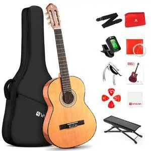 Classical Guitar 3/4 Inch Acoustic Classical Guitar, 36 Inch Junior Size Nylon String Guitar Bundle Kit for Beginner Teens, Cedar Top Classical Guitar 3/4 Inch Acoustic Classical Guitar, 36 Inch Junior Size Nylon String Guitar Bundle Kit for Beginner Teens, Cedar Top